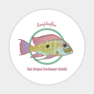 Red Striped Eartheater Cichlid Magnet